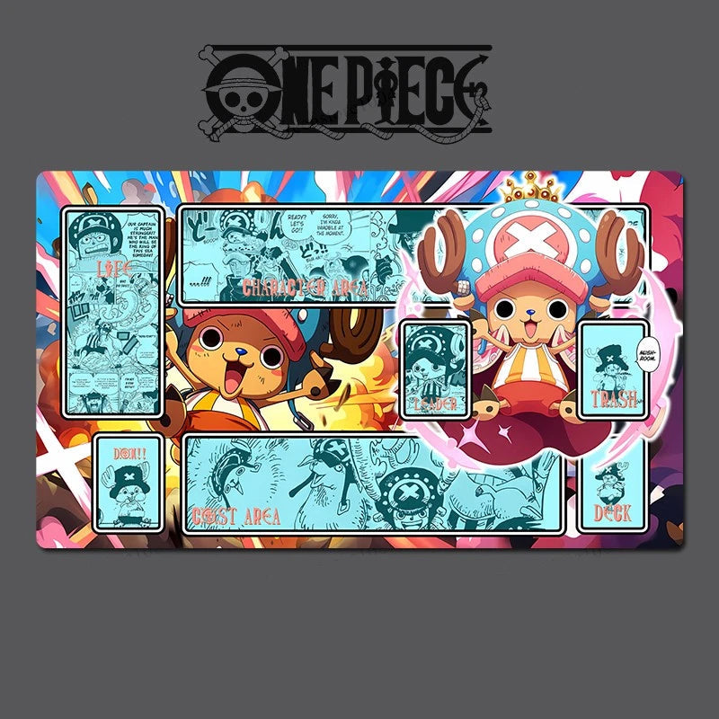 One Piece-themed product with character illustrations and comic panels on a colorful background.