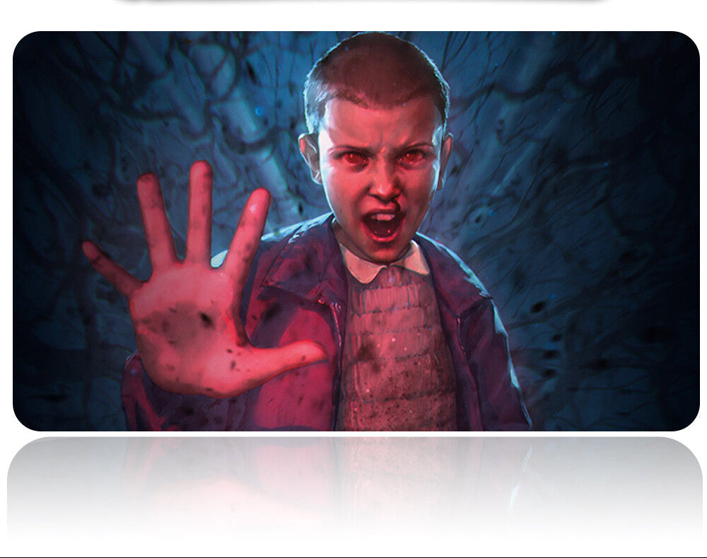 Weapon with a dark, eerie background featuring a person with a bloodied hand.