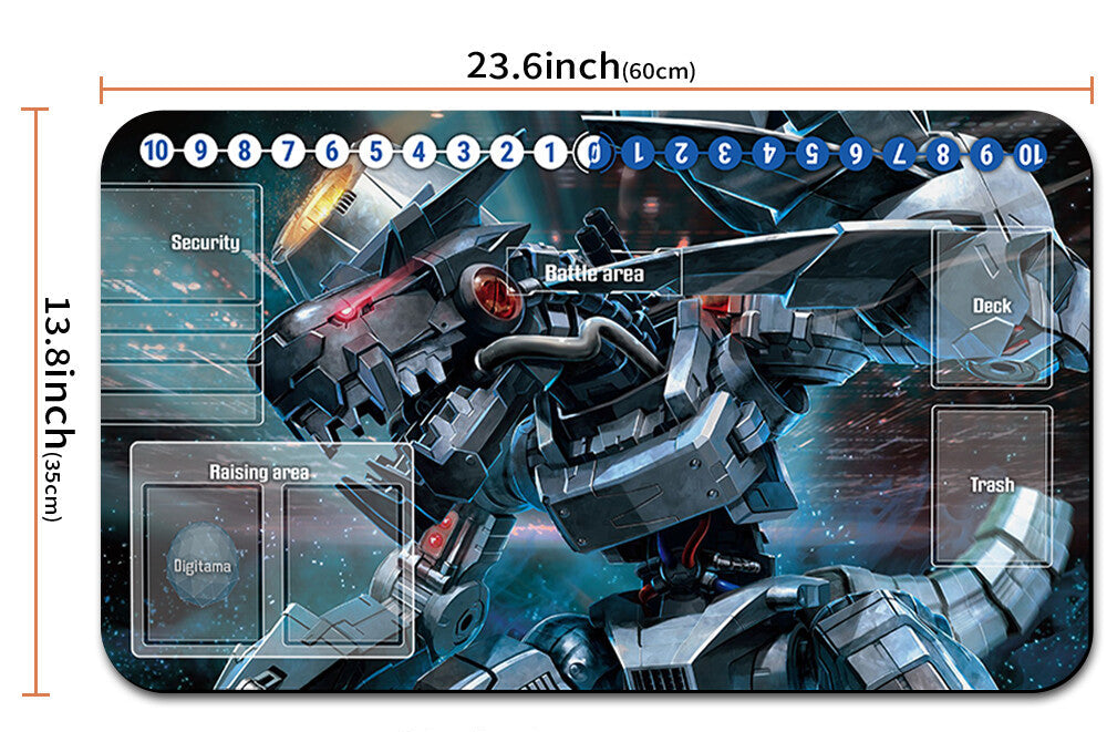 Large mouse pad with robot design and measurements