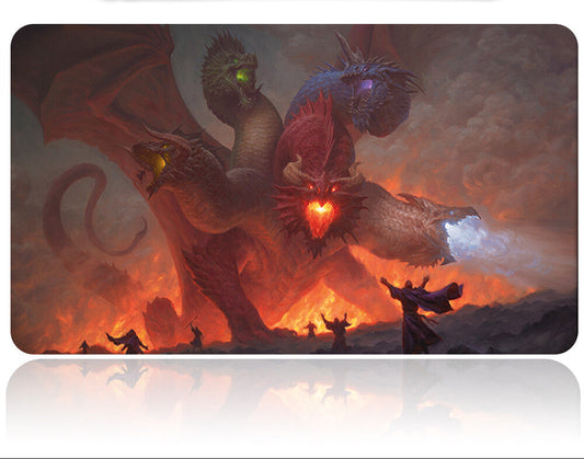 Card with a dragon illustration and a small tool on a white background