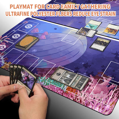 NEW Pokemon Playmat Stitched Edge with Card Zones Rubber Playmat Stitched Edge Compatible Pokemon