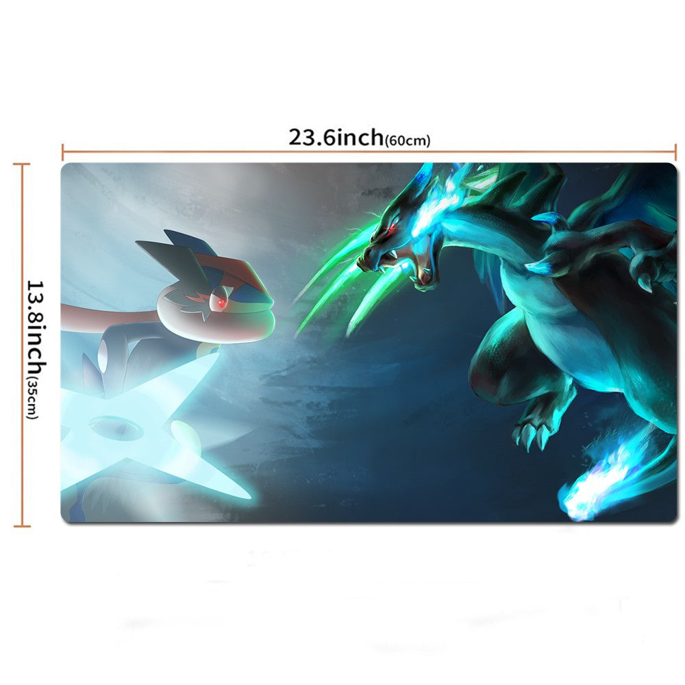 Mega Charizard X Greninja Pokemon Playmat PTCG TCG CCG Pad Trading Card Game Mat