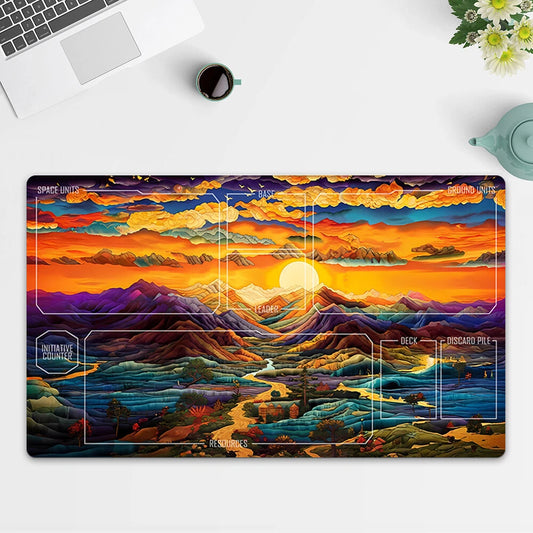Playmat Sky TCG Starwars : Unlimited Trading Card Game CCG Play Mat Free Bag