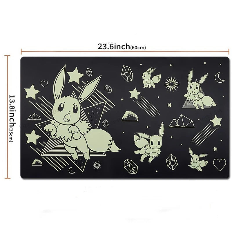 Eevee Board Game Pokemon Table Playmat PTCG TCG CCG Mat Play Pad Mousepad