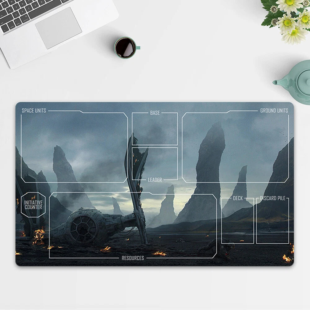 Playmat TIE Interceptor TCG Starwars : Unlimited Trading Card Game Mat Free Bag