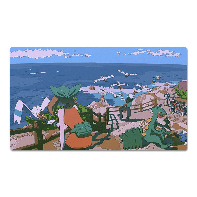 Emerald Hoenn Board Game Pokemon Playmat PTCG TCG CCG Pad Trading Card Games Mat