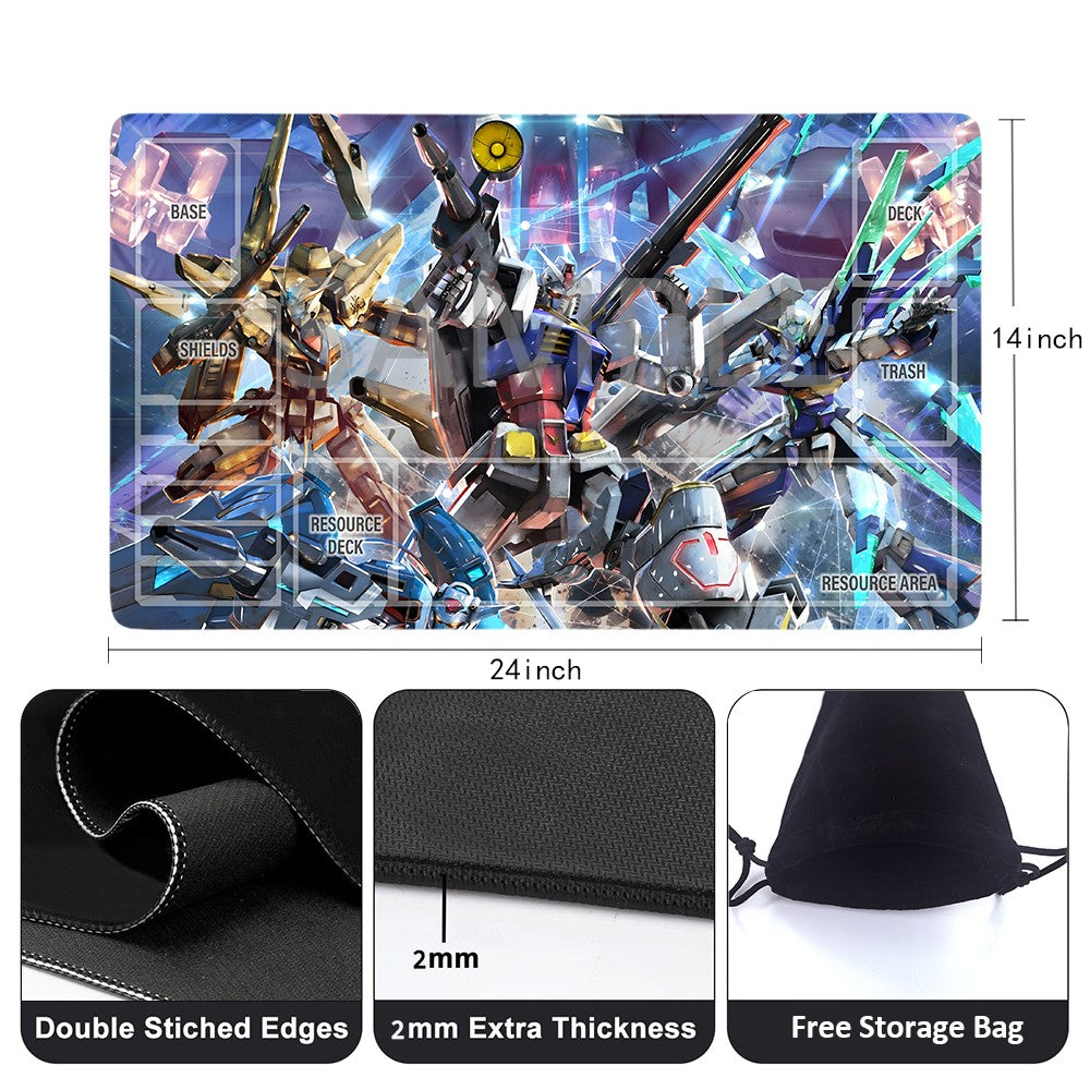 Gundam Playmat Suitable for GCG , includes Storage Bag, 24 x 14 inches (GD510149)