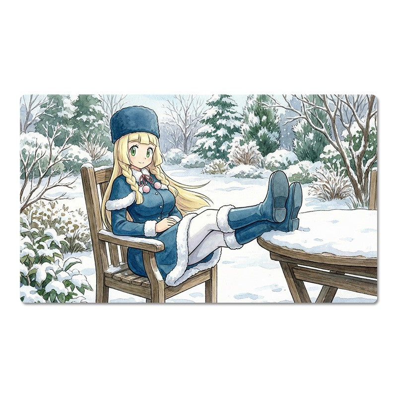 Lillie Board Game Pokemon Table Playmat Trading Card Games Play Mat TCG CCG Pad