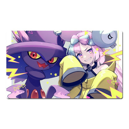 Lono Being Paired with Her Mismagius Pokemon Playmat Card Play Mat TCG CCG Pad