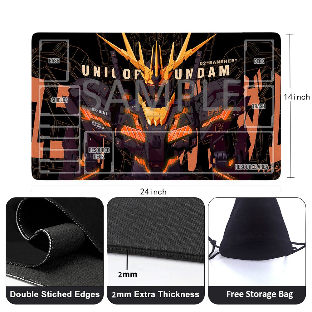 Gundam Playmat Suitable for GCG ,includes Storage Bag, 24 x 14 inches (GD5101421)