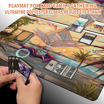 AMONKHET LO-FI - Magic The Gathering MTG Playmat TCG CCG MTG Playmat Stitched Edge