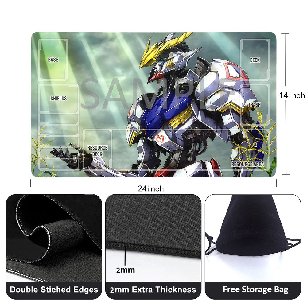 Gundam Playmat Suitable for GCG , includes Storage Bag, 24 x 14 inches (GD510143)