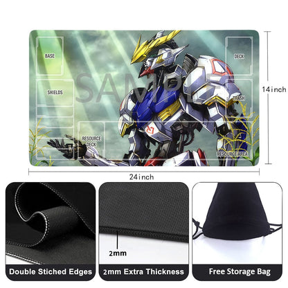 Gundam Playmat Suitable for GCG , includes Storage Bag, 24 x 14 inches (GD510143)