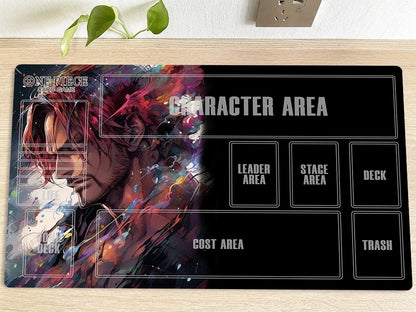 One Piece Shanks Table Playmat CCG OPCG Playing Mat Trading Card Game Mousepad Deskmat
