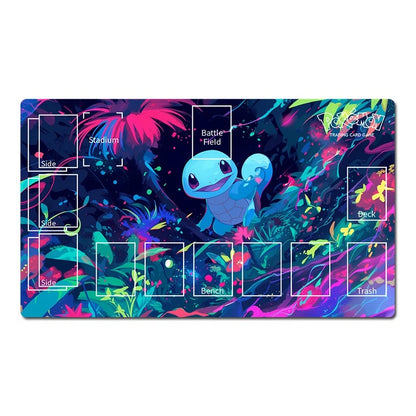 Squirtle Board Game Pokemon Table Playmat Card Games PTCG TCG CCG Deskmat Mousepad