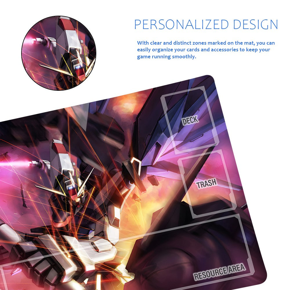 Gundam Playmat Suitable for GCG , includes Storage Bag, 24 x 14 inches (123030)
