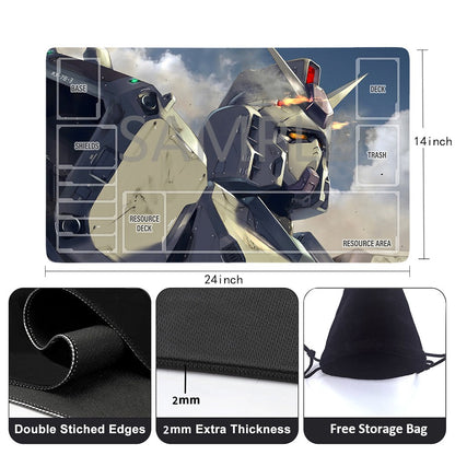 Gundam Playmat Suitable for GCG , includes Storage Bag, 24 x 14 inches (1264150)