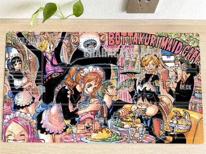 One Piece OPCG TCG CCG BOTTTAKURI MAID CAFE Table Playmat Trading Card Game Mat Pad Deskmat Mousepad