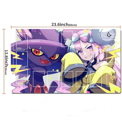Lono Being Paired with Her Mismagius Pokemon Playmat Card Game TCG CCG Deskmat Mousepad