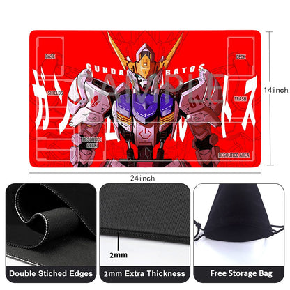 Gundam Playmat Suitable for GCG , includes Storage Bag, 24 x 14 inches (GD510147)