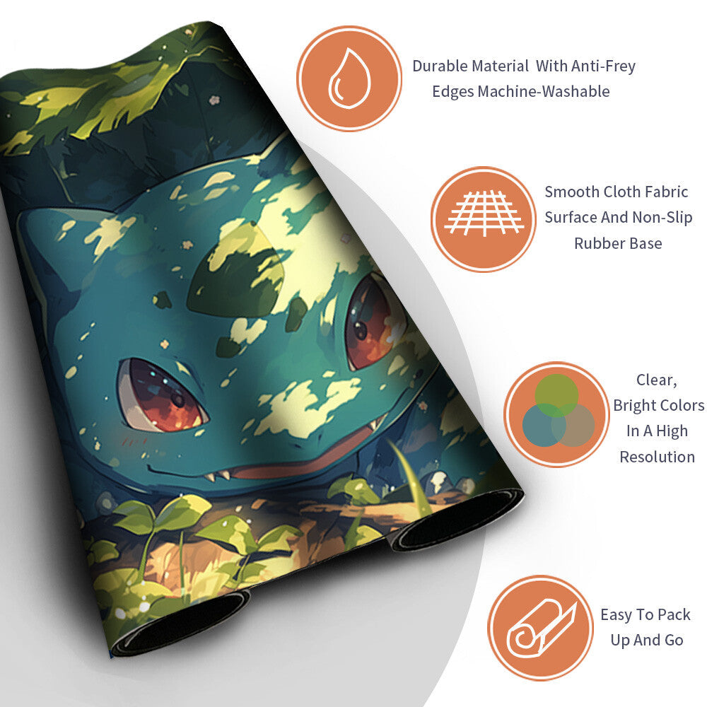 New Pokemon Bulbasaur Playmat Stitched Edge | Pokemon TCG Playmat Stitched Edge | 1351278