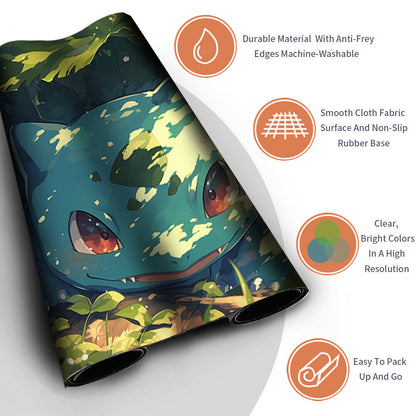 New Pokemon Bulbasaur Playmat Stitched Edge | Pokemon TCG Playmat Stitched Edge | 1351278