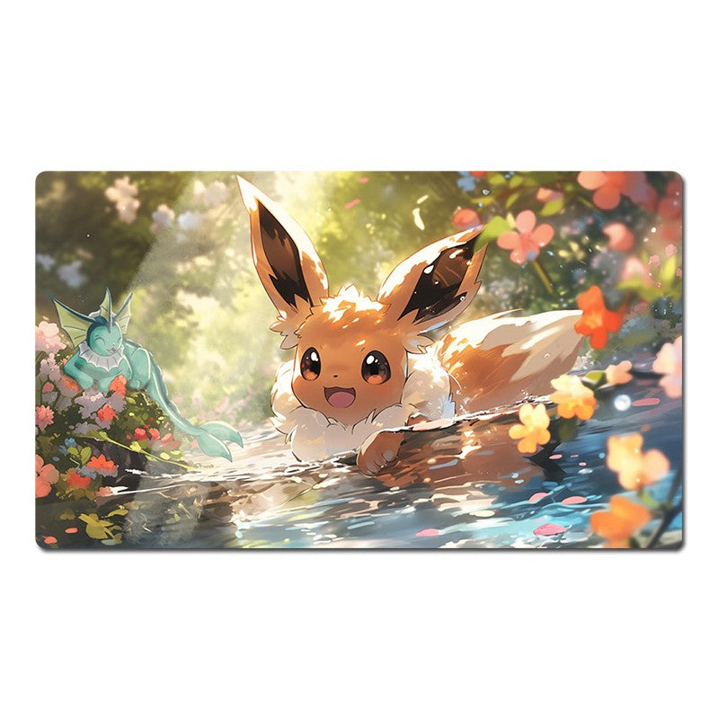 Eevee Board Game Pokemon Table Playmat Card Play Mat TCG CCG Games Pad Mousepad