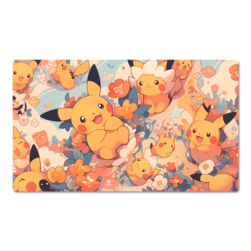 Pikachu Pokemon Table Playmat PTCG TCG CCG Gaming Pad Trading Card Games Mat