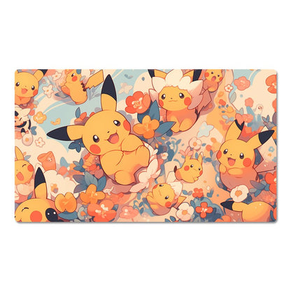 Pikachu Pokemon Table Playmat PTCG TCG CCG Gaming Pad Trading Card Games Mat