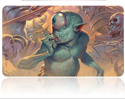 Glossy card with fantasy creature design on a white background