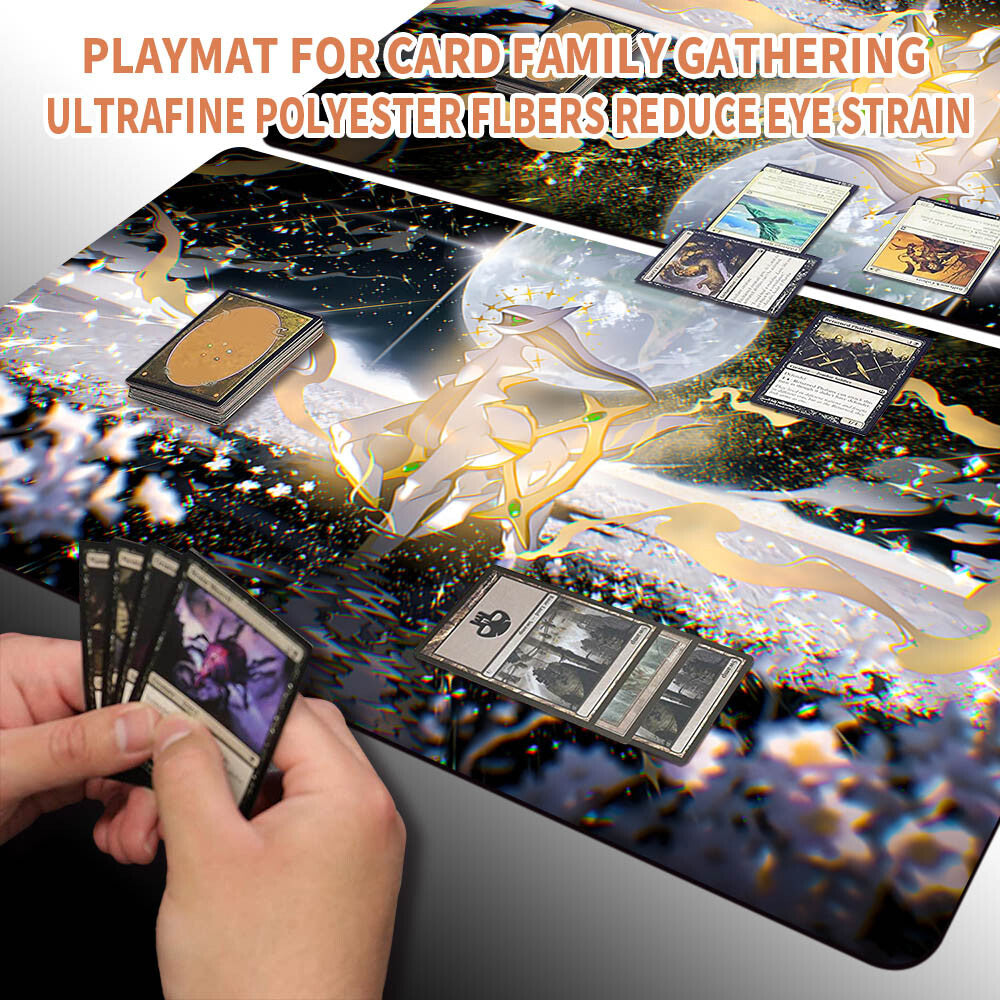 New Pokemon Arceus Playmat Stitched Edge | Pokemon Playmat Stitched Edge With Zones | 386922