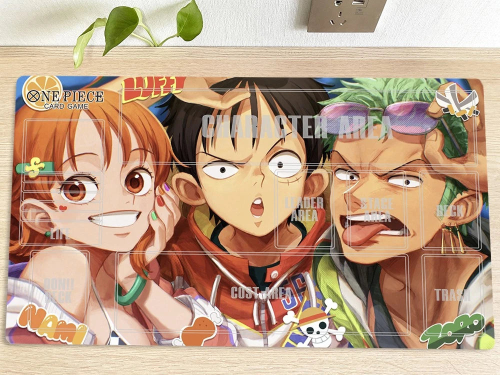 One Piece D. Luffy Nami Zoro Playmat CCG OPCG Play Mat Trading Card Game Pad Mousepad Deskmat