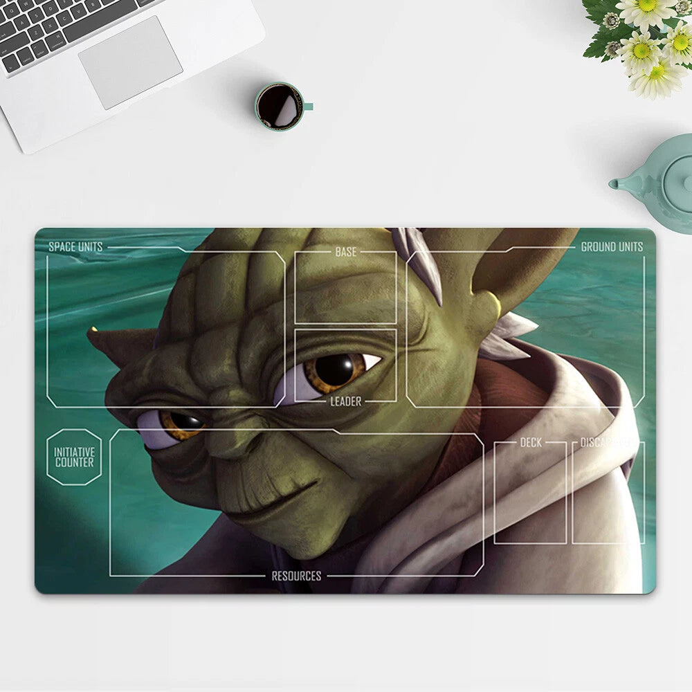 Playmat Master Yoda TCG Starwars : Unlimited Trading Card Game Play Mat Free Bag