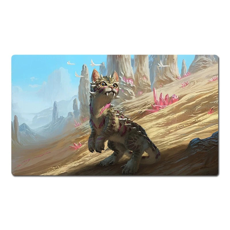 Magic the Gathering Dinosaur Cat Playmat MTG TCG CCG Trading Card Game Play Mat
