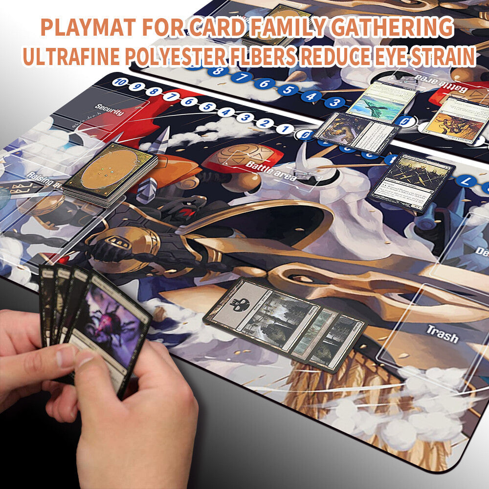 Board Game Digimon Playmat With Card Zones Magic The Gathering Playmat Stitched Edge