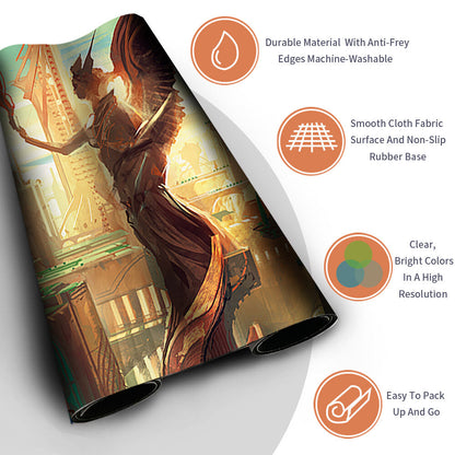 METROPOLIS FOREST -Board Game MTG Playmat Mouse pad Playmat of MTG TCG CCG Stitched Edge