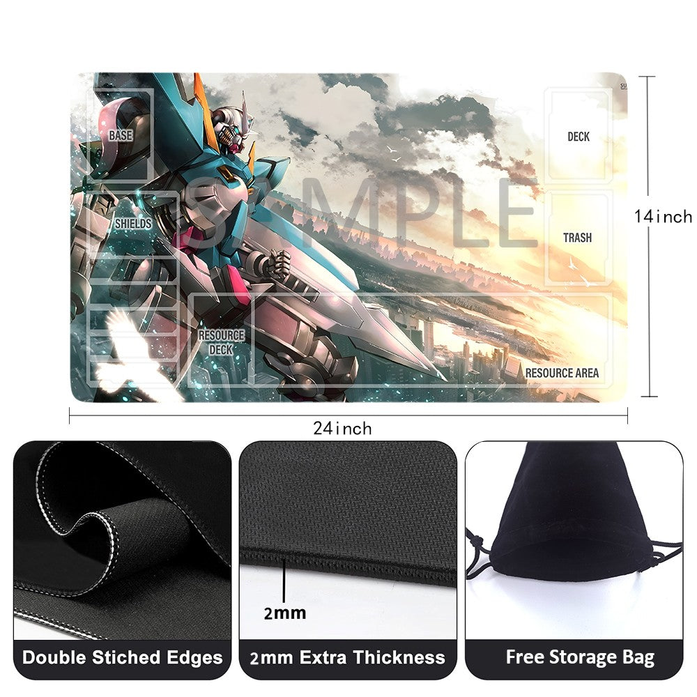 Gundam Playmat Suitable for GCG ,includes Storage Bag, 24 x 14 inches (GD5101427)