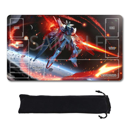 Gundam Playmat Suitable for GCG , includes Storage Bag, 24 x 14 inches (GD510148)