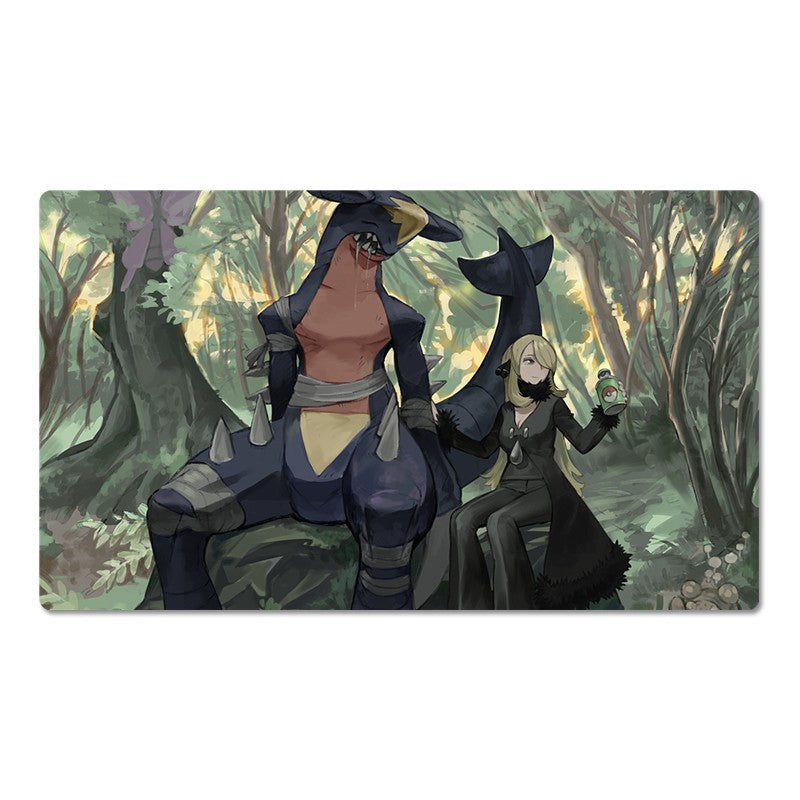 Cynthia Board Game Pokemon Table Playmat PTCG TCG CCG Pad Trading Card Games Mat