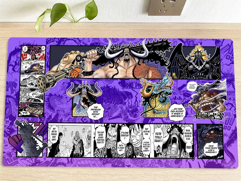 One Piece Kaidou Table Playmat CCG OPCG Gaming Play Mat Trading Card Game Pad Mousepad Deskmat
