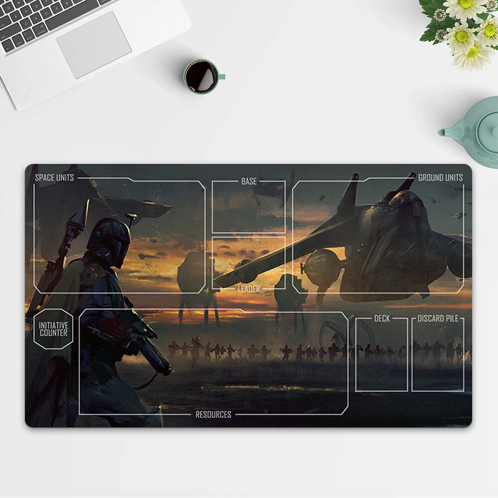 Playmat Boba Fett TCG Starwars : Unlimited Trading Card Game Play Mat Free Bag