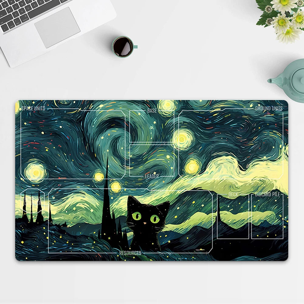 Playmat Artistic Cat TCG Starwars : Unlimited Trading Card Game Play Mat FreeBag