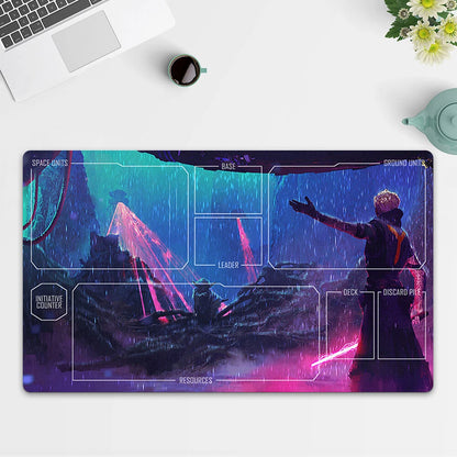 Playmat Master Yoda TCG Starwars : Unlimited Trading Card Game Play Mat Free Bag
