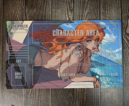 One Piece OPCG TCG CCG Gaming Pad Nami Table Playmat Trading Card Game Desk Mat Mousepad