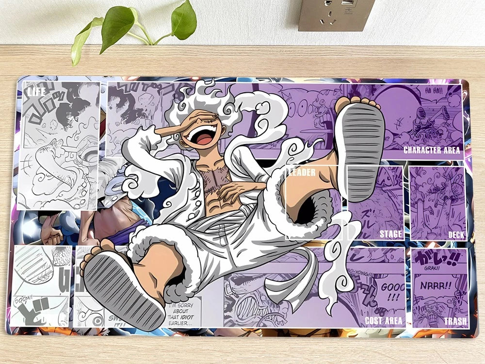 One Piece Monkey D. Luffy Table Playmat CCG OPCG Mat Trading Card Game Mousepad Deskmat New