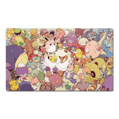 Pikachu & Friends Board Game Pokemon Table Playmat Card Play Mat TCG CCG Pad