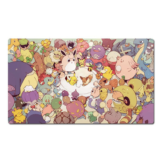 Pikachu & Friends Board Game Pokemon Table Playmat Card Play Mat TCG CCG Pad