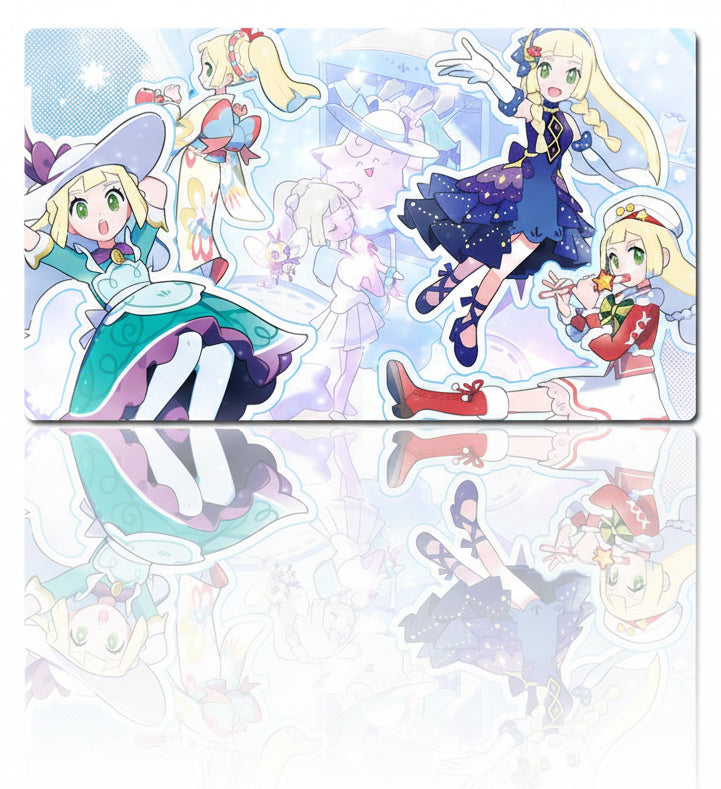 Lillie Board Game Pokemon Table Playmat TCG CCG Mat Gaming Play Pad Mousepad