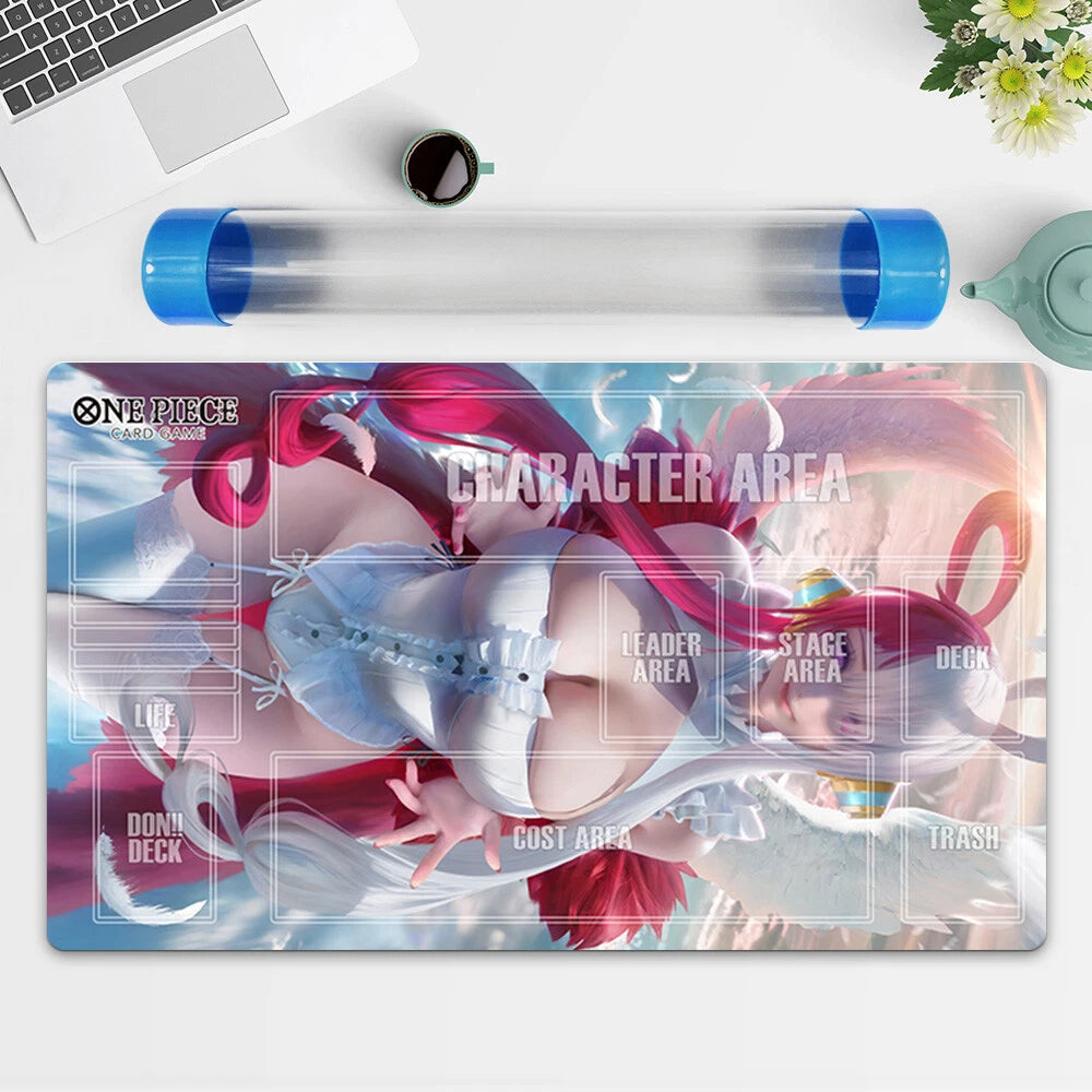 One Piece Uta Playing Mat Trading Card Game CCG OPCG TCG Playmat Free Best Tube