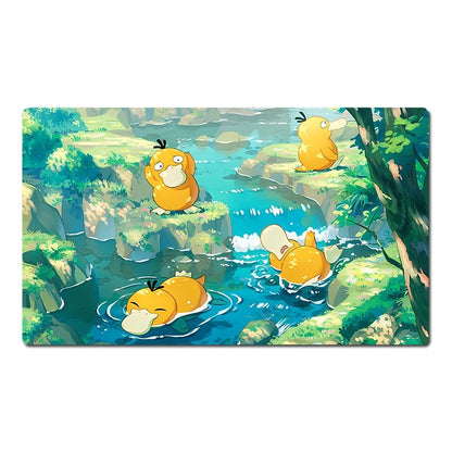Psyduck Board Game Pokemon Table Playmat TCG CCG Mat Gaming Play Pad Mousepad
